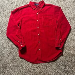 IZOD Red Corduroy Button-Down Shirt